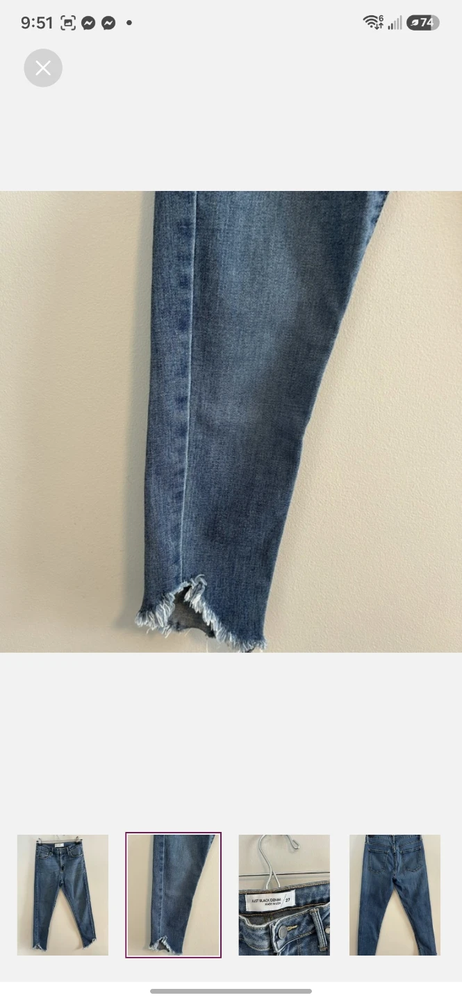 JUST BLACK DENIM Jeans Size 27 - photo 2