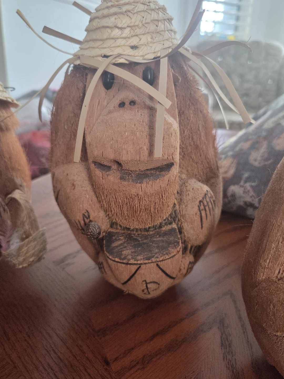 Handmade Coconut Monkey Figurine
