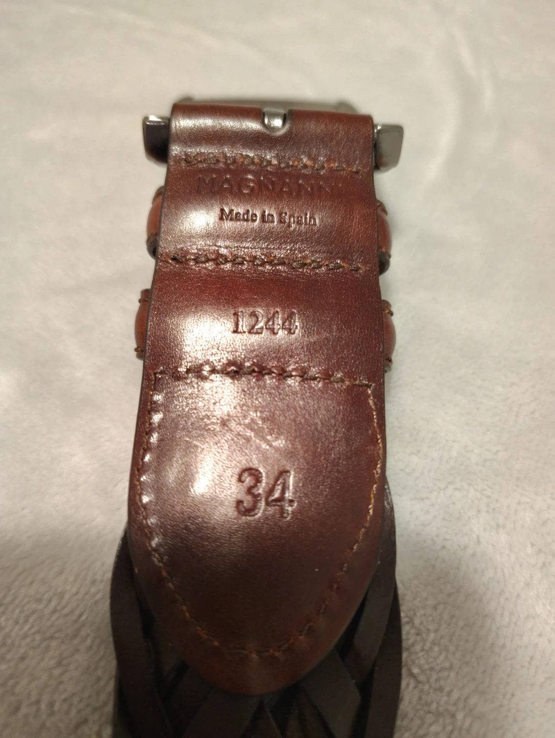 MAGNANNI Men’s Leather Belt – Size 34 - photo 2