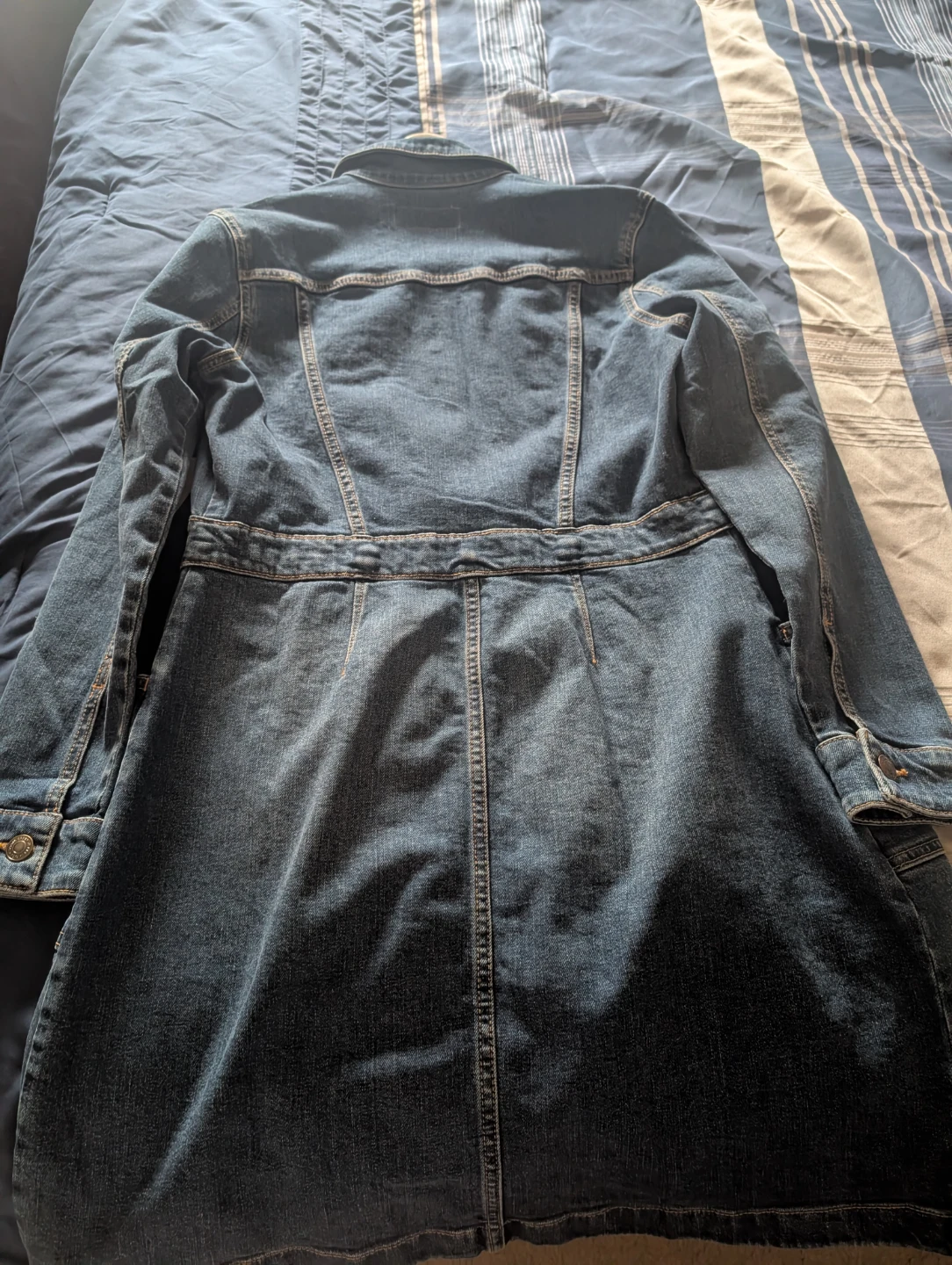 Bootlegger Denim Jacket Dress Size M - photo 3