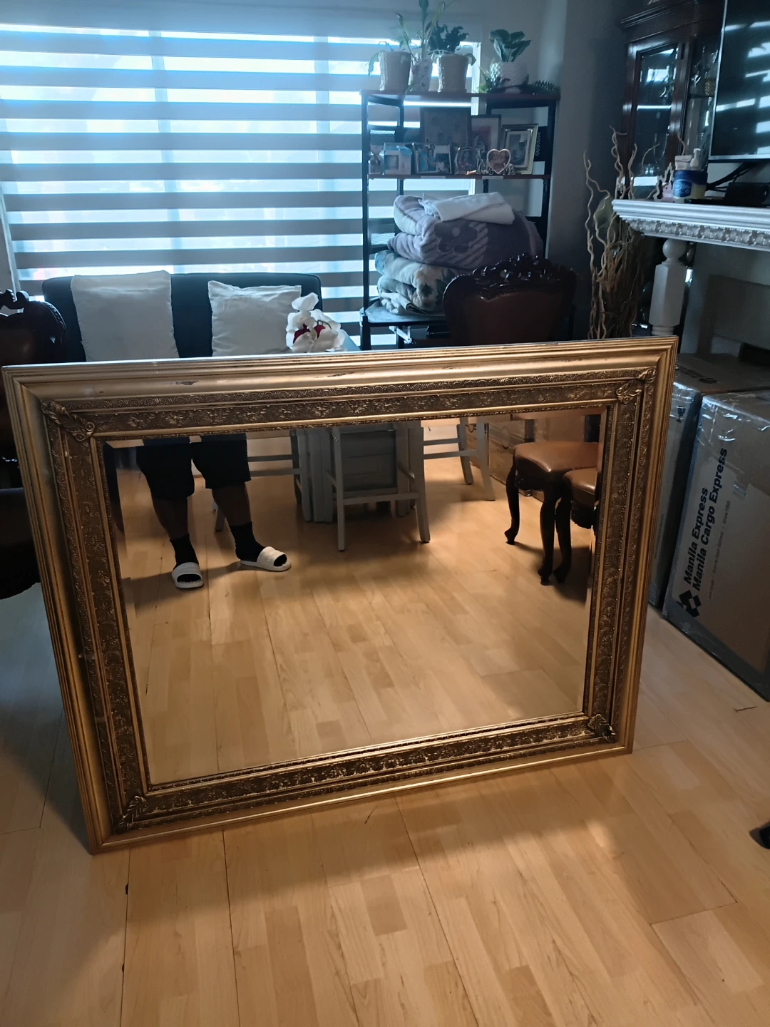Large Ornate Gold Framed Mirror - photo 2