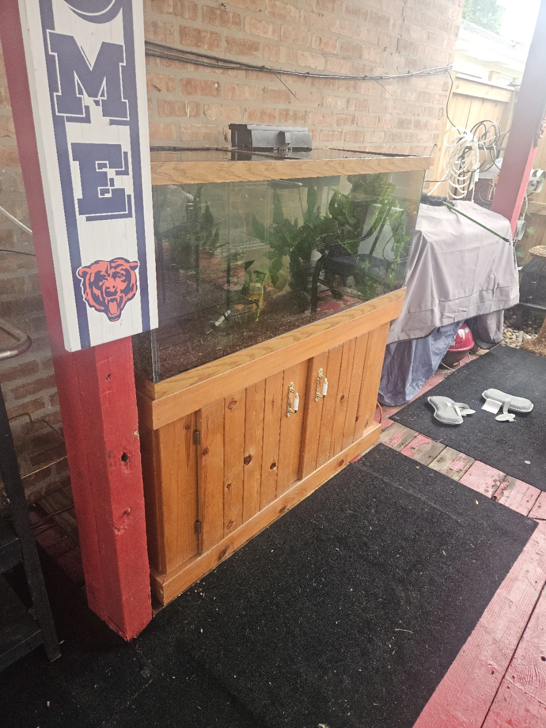 Large Aquarium with Wooden Stand - photo 2