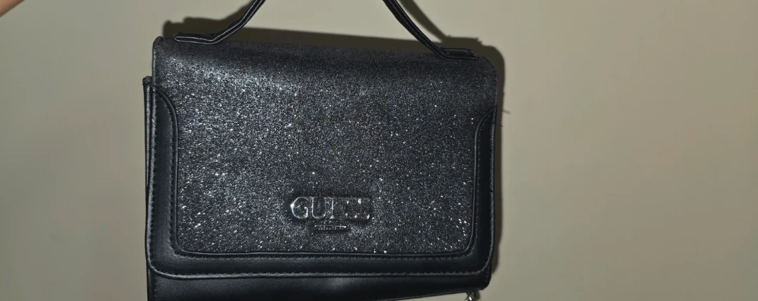 GUESS Black Glitter Chain Shoulder Bag - photo 2