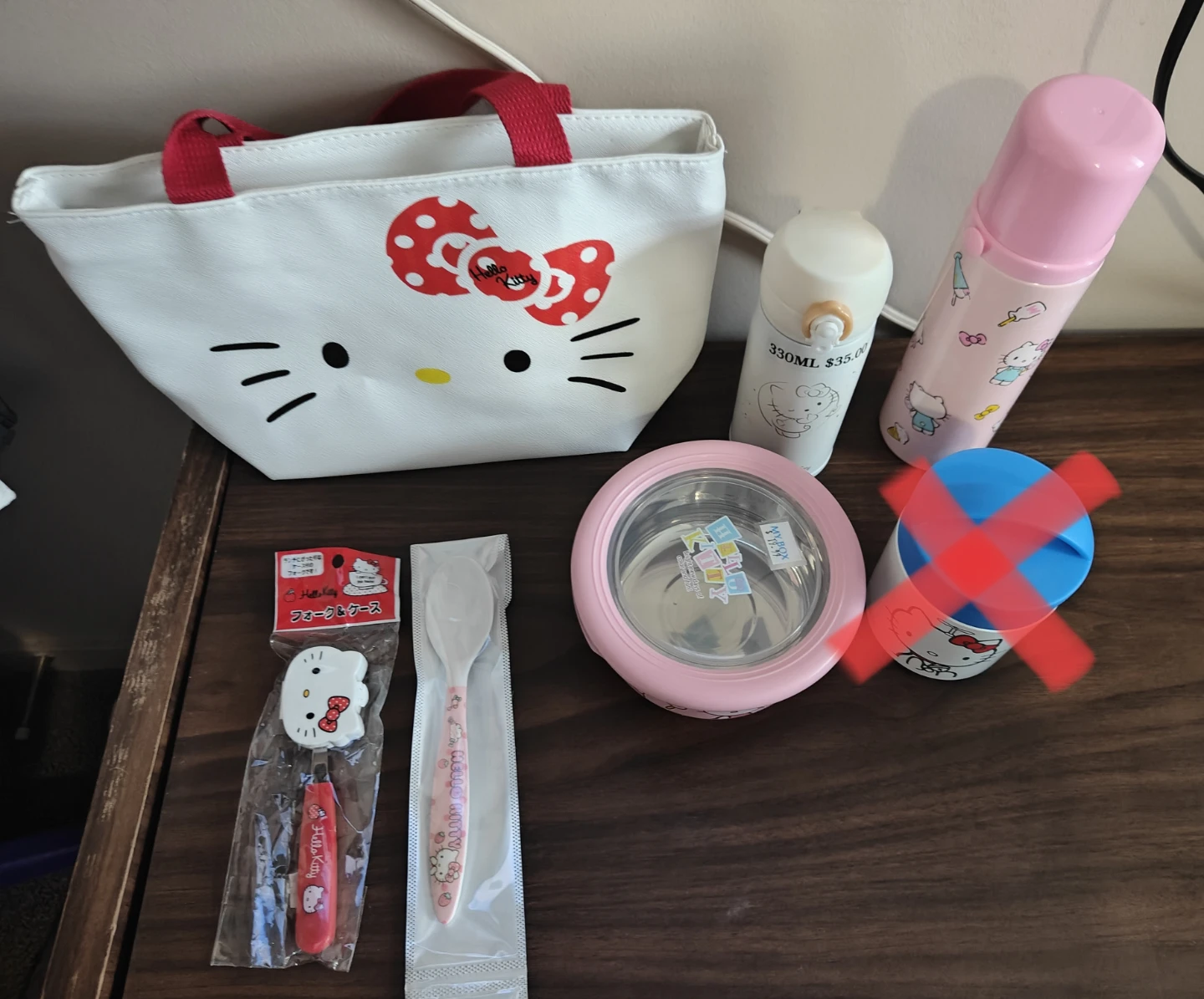 Hello Kitty Lunch Bag Set 💖🧡
