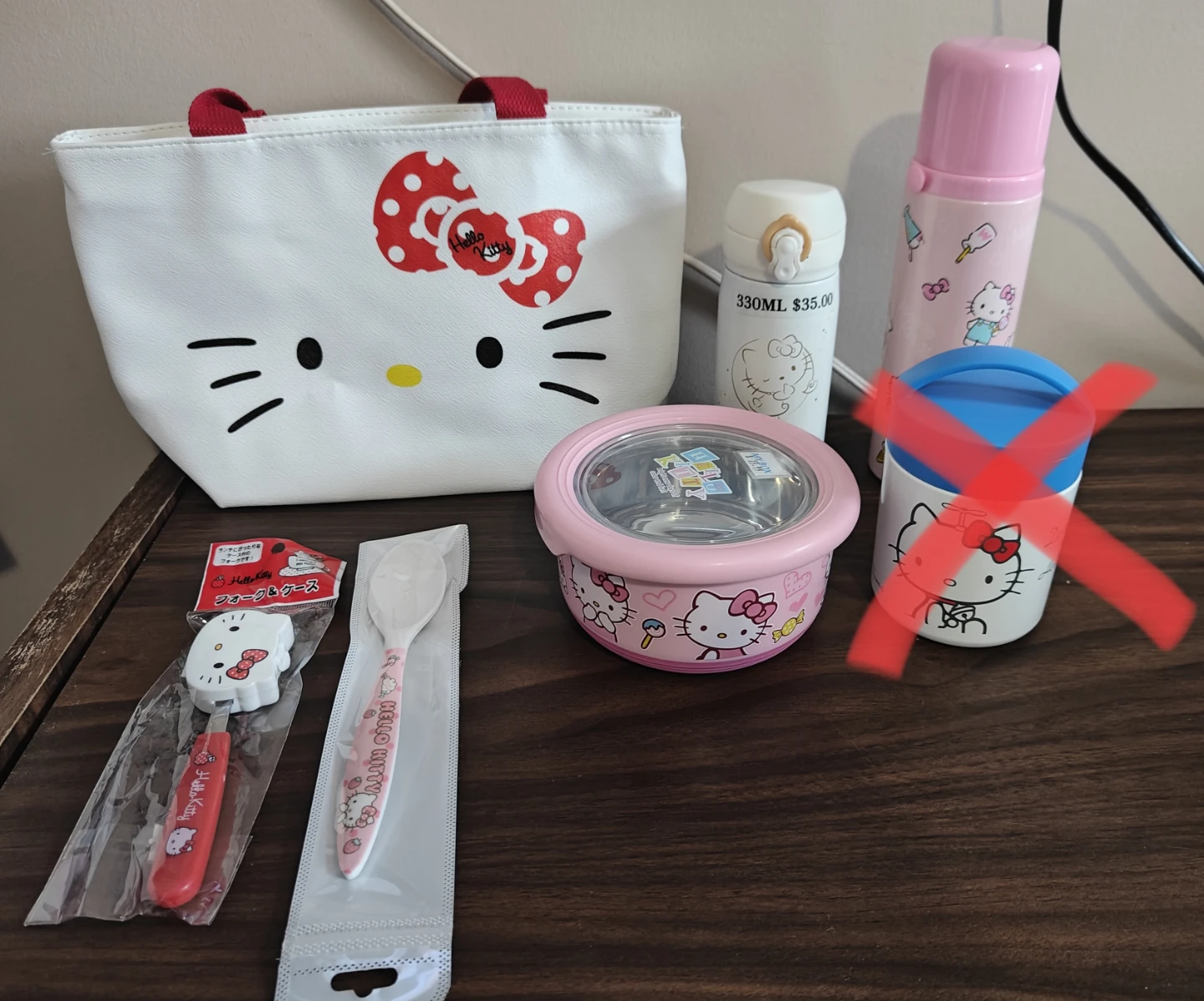 Hello Kitty Lunch Bag Set 💖🧡 - photo 2