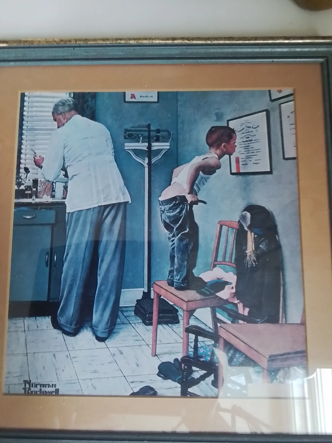 Vintage Norman Rockwell Framed Print – "Before the Shot" - photo 2