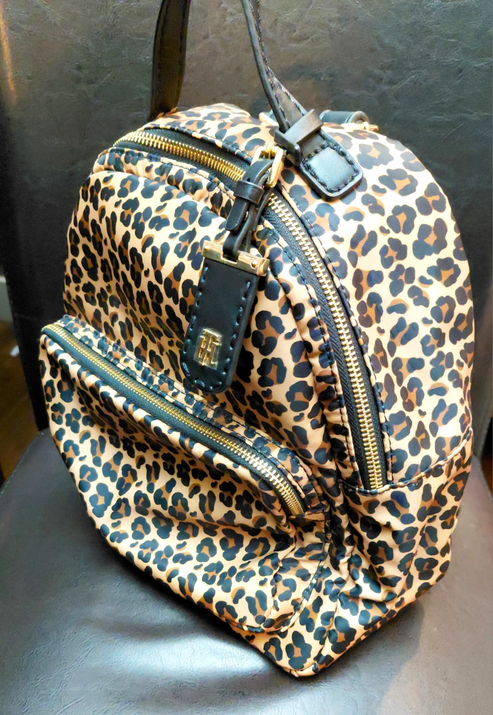 Tommy Hilfiger Leopard Print Mini Backpack