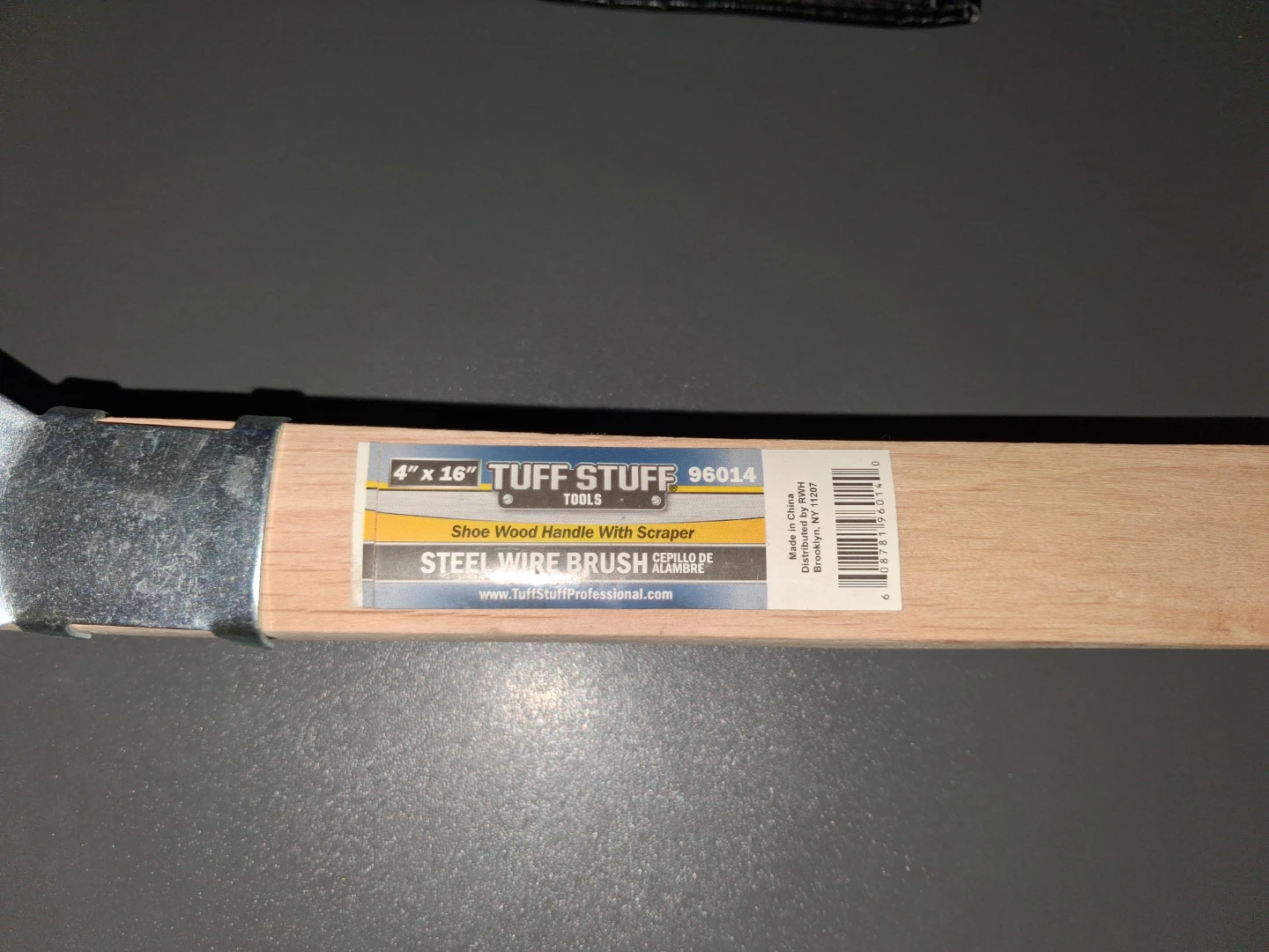 TUFF STUFF 4" x 16" Steel Wire Brush with Scraper