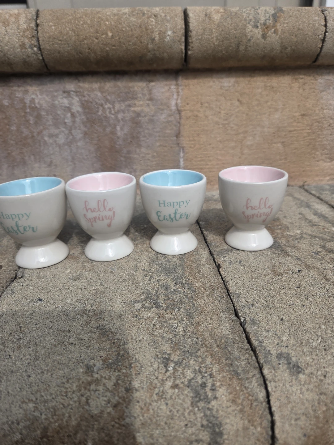 Grace Set of 4 Easter Egg Cups Bunny Design - photo 3