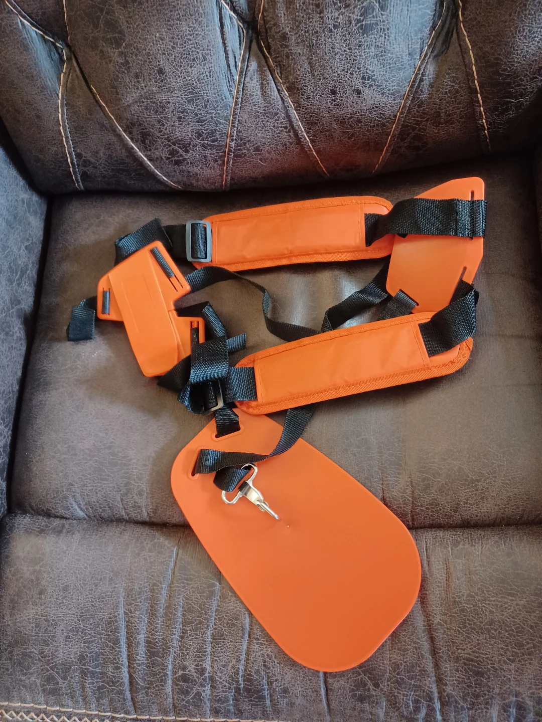 Orange String Trimmer Harness with Key