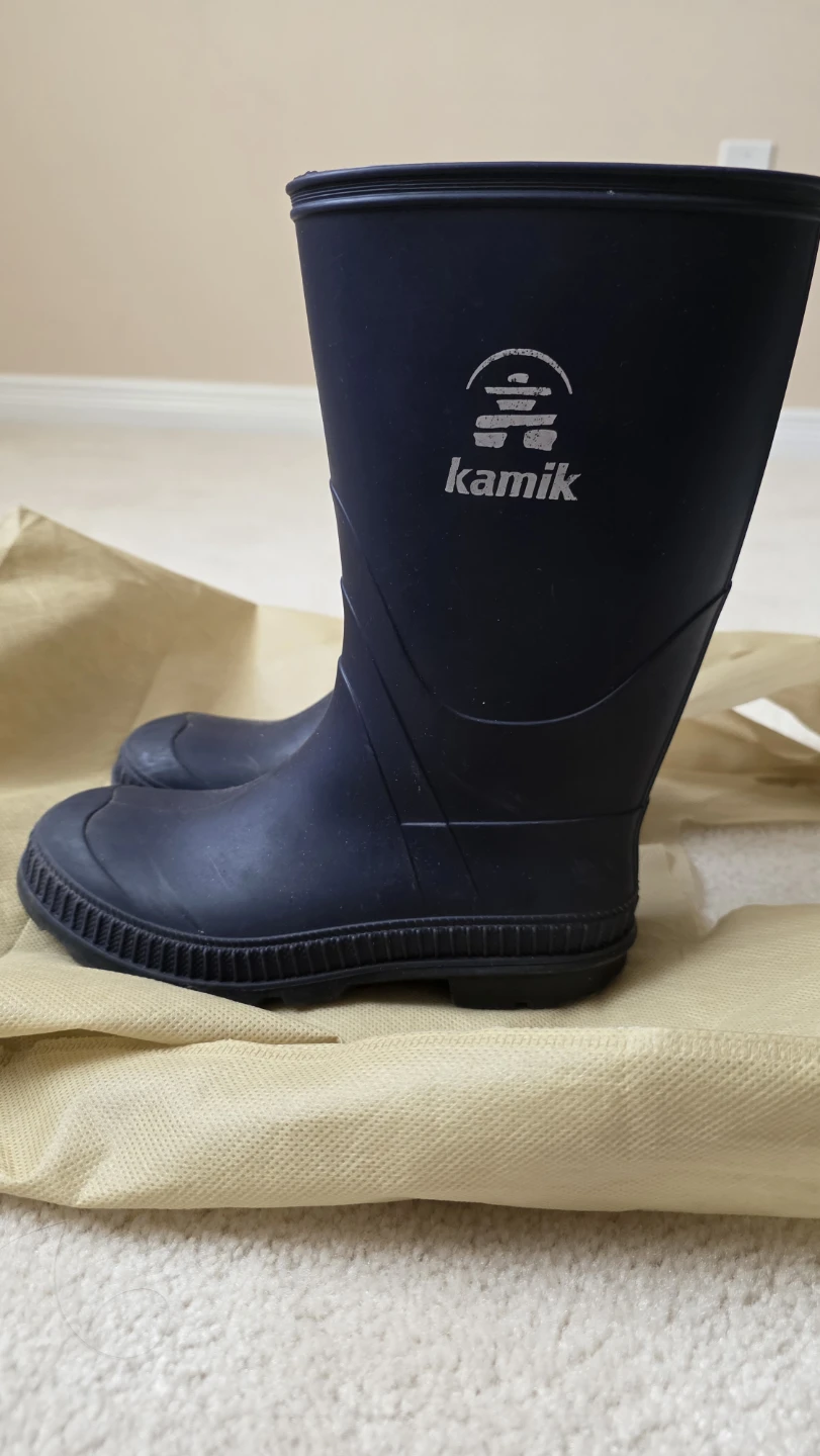 Kamik Kids' Navy Rubber Rain Boots