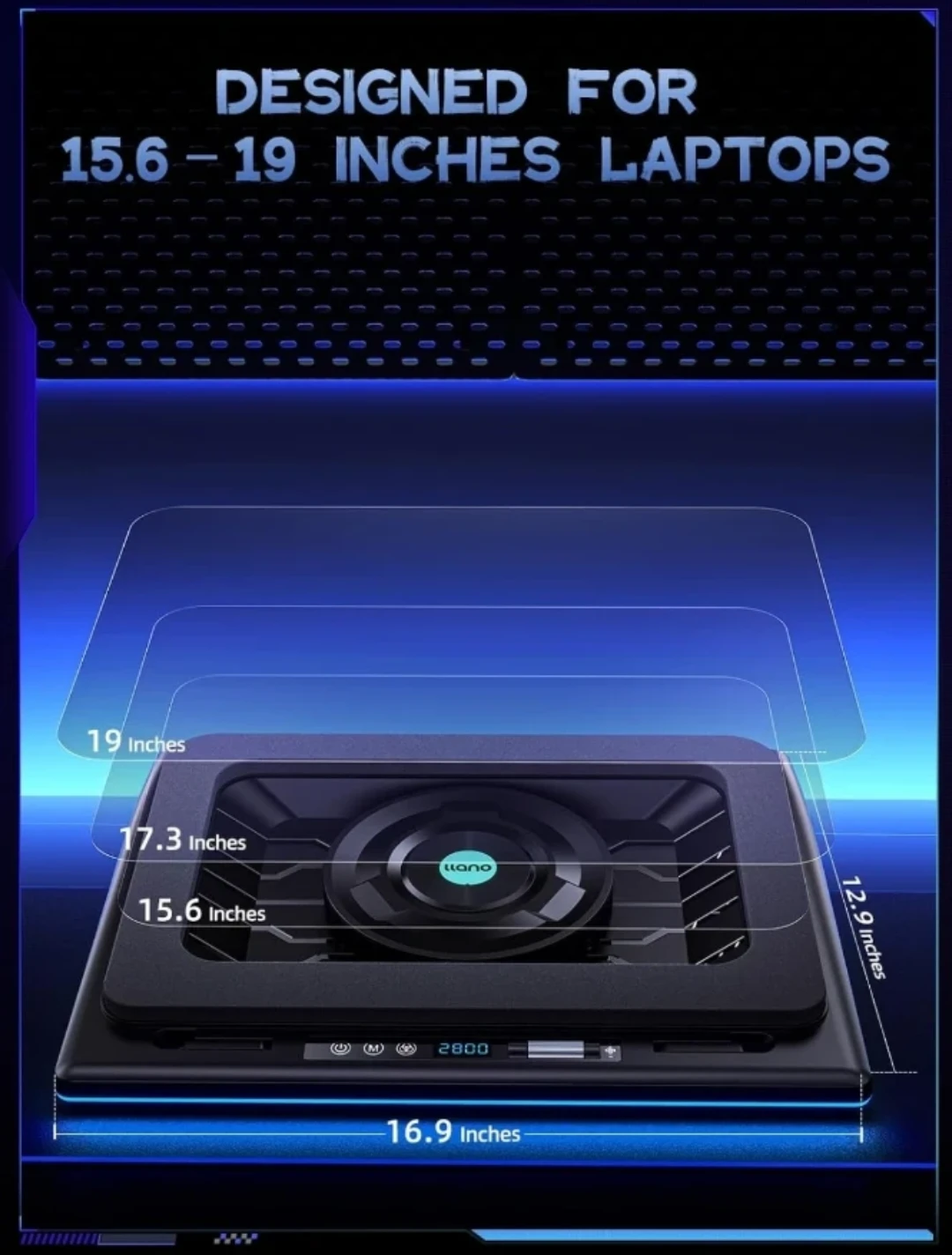 ​New llano V12 RGB Laptop Cooling Pad - photo 3