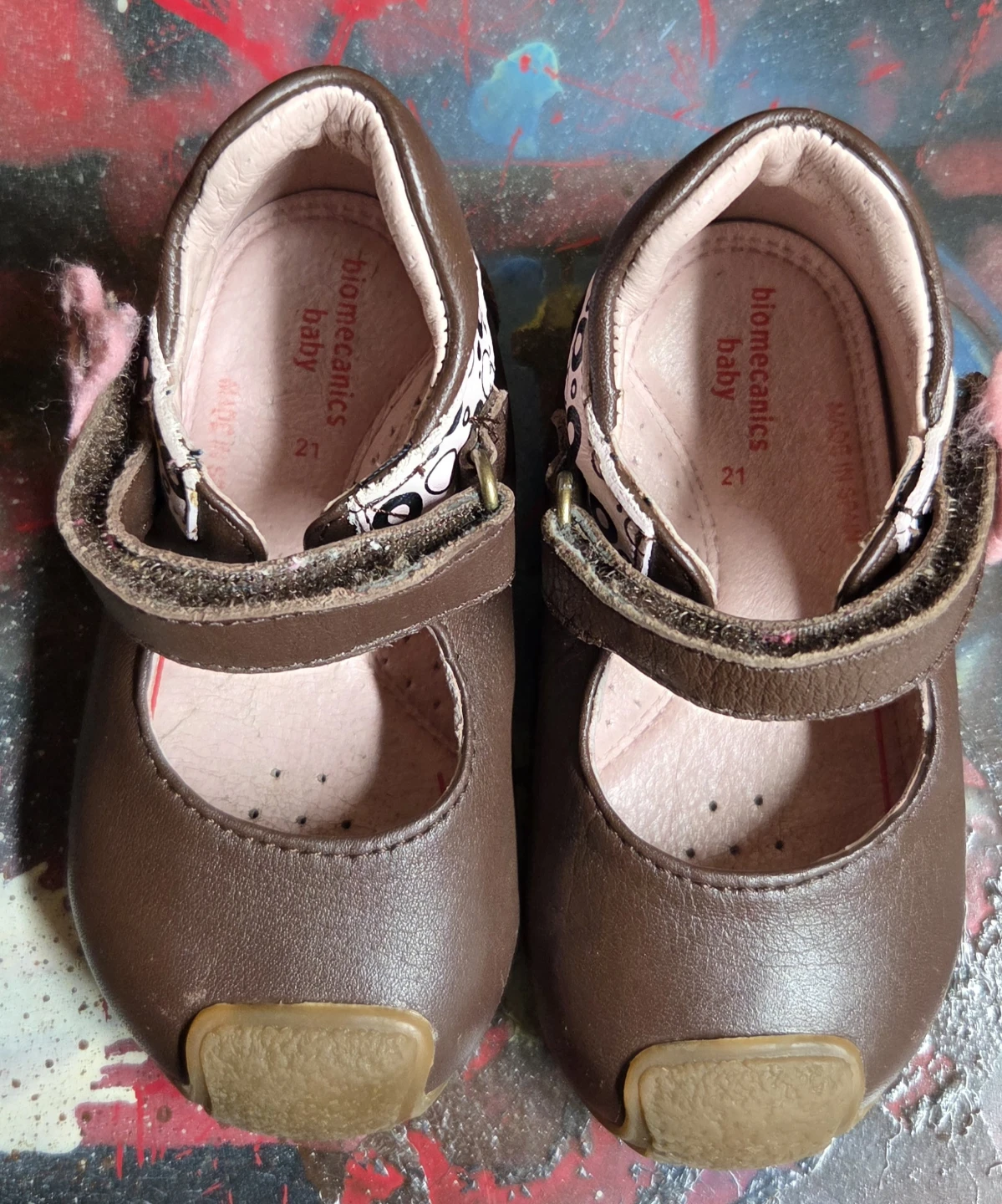 Biomechanics Baby Brown Mary Jane Shoes Size 21