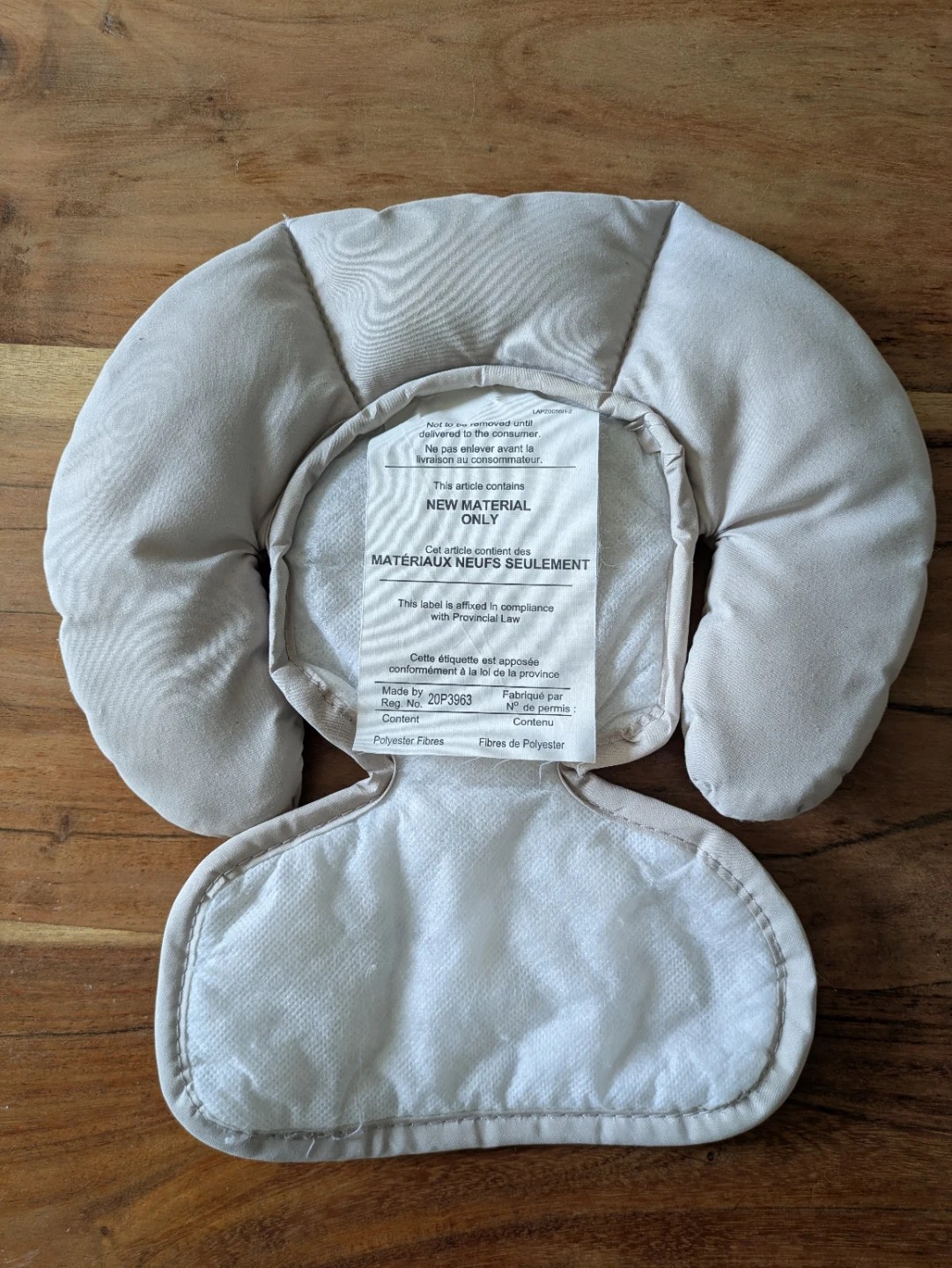 Baby head support insert in grey - photo 2