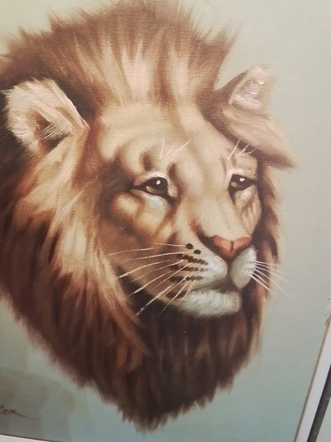 Vintage 1970s/80s Male Lion Portrait - photo 3