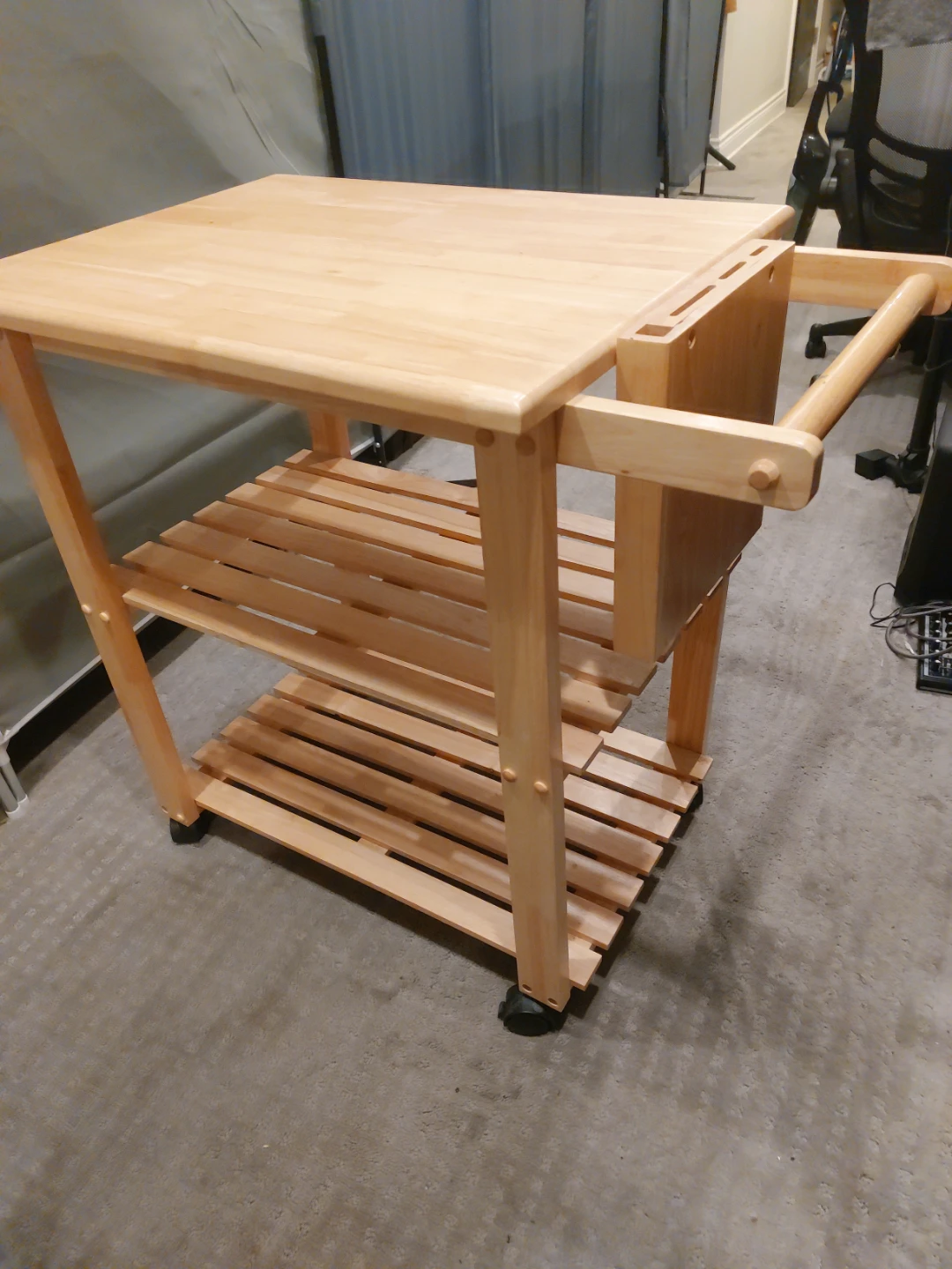 Wooden Kitchen Cart with Wheels - photo 2