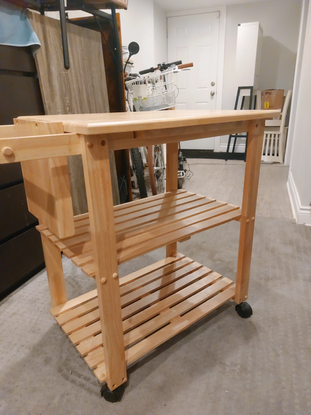 Wooden Kitchen Cart with Wheels - photo 4