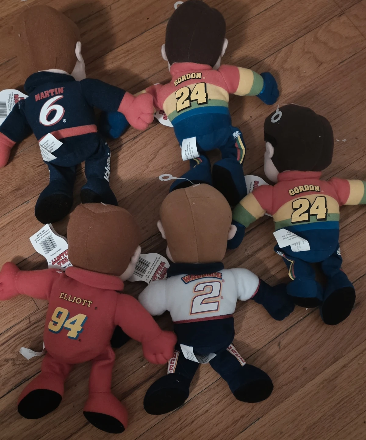 Lot of 5 NASCAR Driver Plush Toys