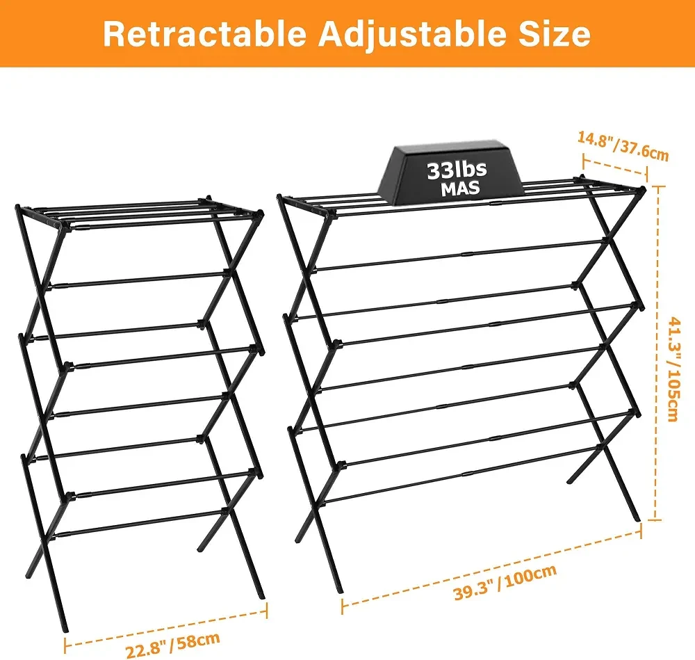(BRAND NEW) Expandable Laundry Clothes Drying Rack, - photo 2