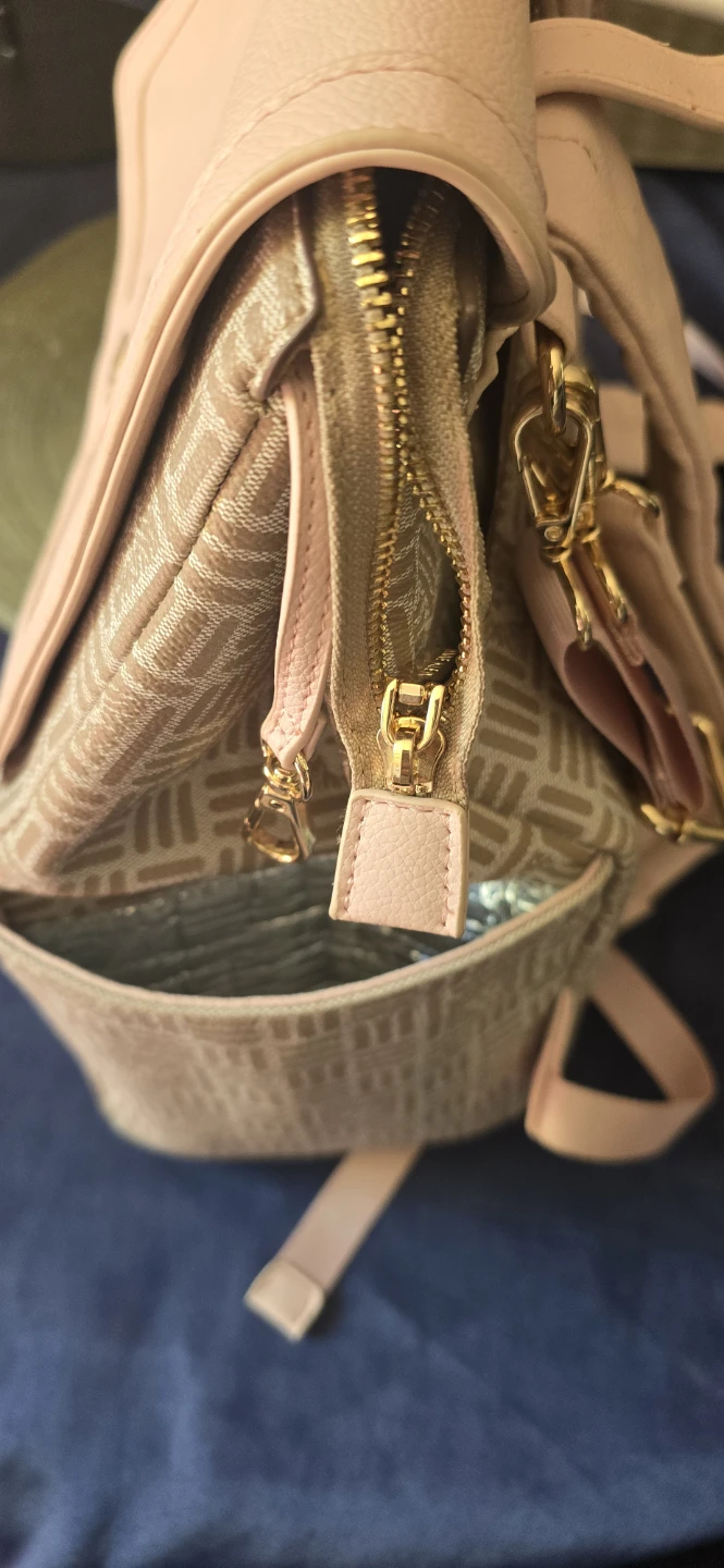 Anne Klein Pink & Beige Monogram Backpack - photo 5