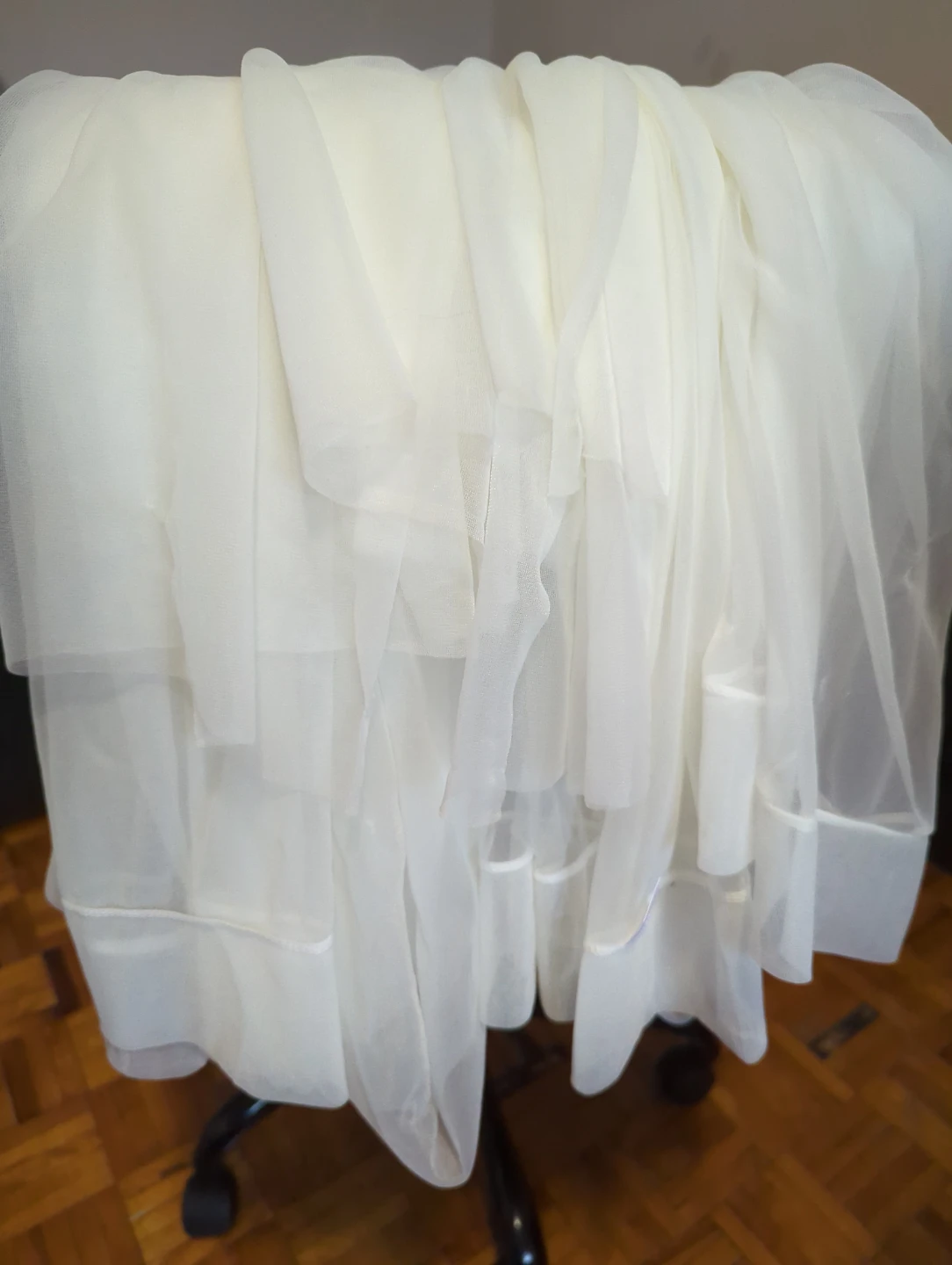 Brand New!! White Sheer Polyester Backdrop Curtains - photo 4