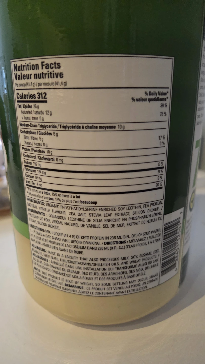 Vegan Pure Keto Protein Powder Vanilla Flavour - photo 3
