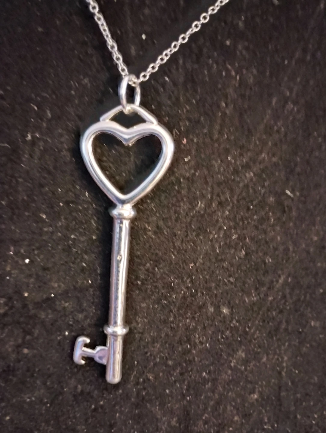 Sterling Silver Heart Key Necklace - photo 3