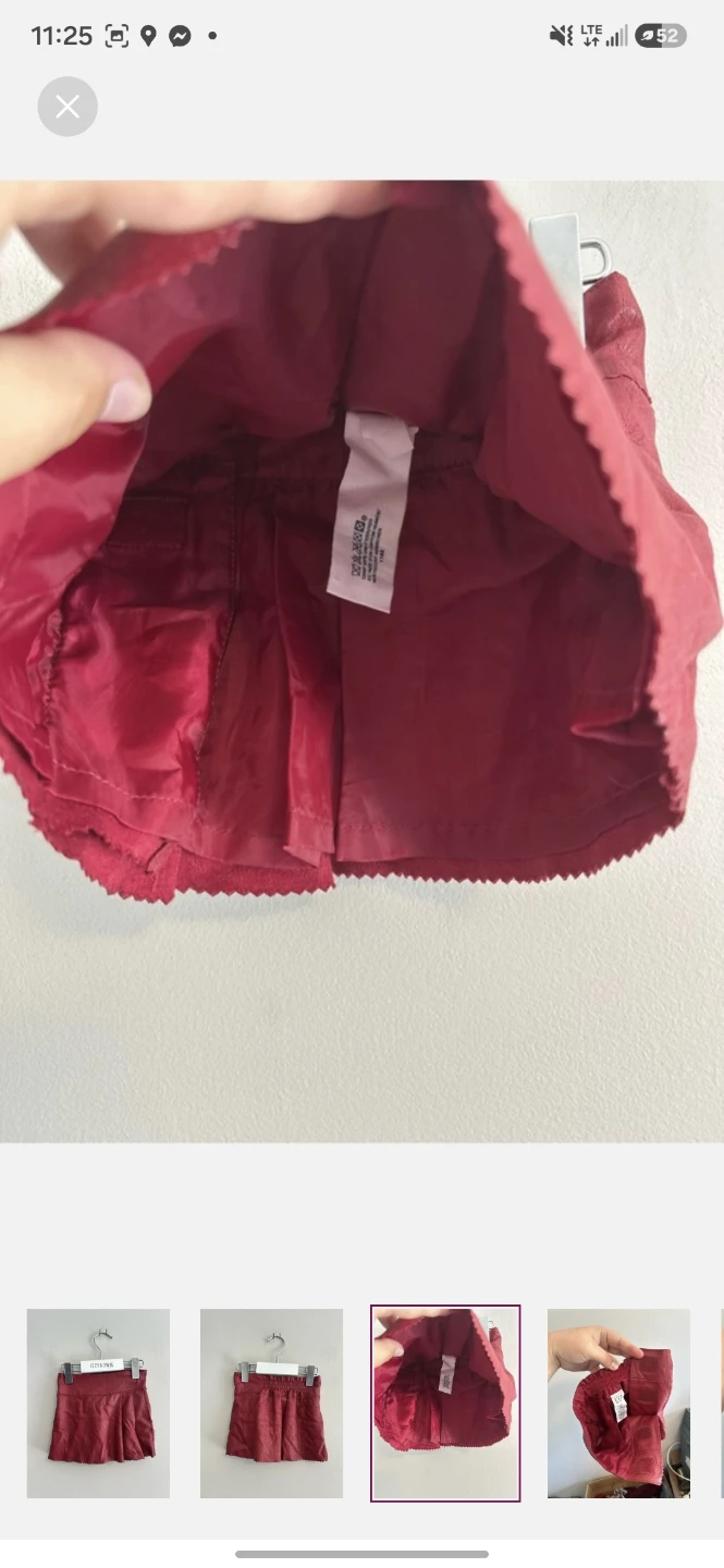 Gap 3/6m Red Faux Leather Skirt - photo 3