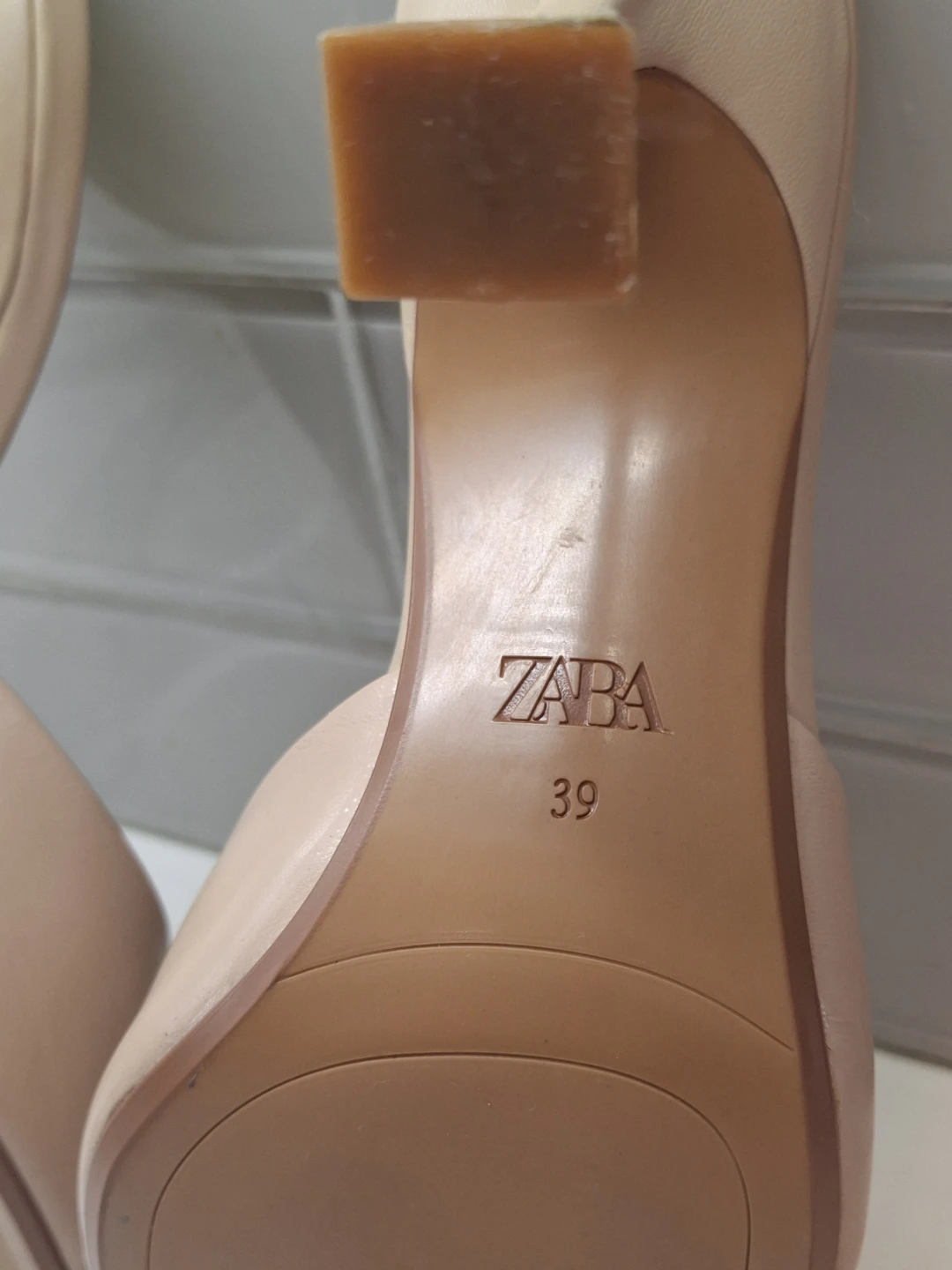 ZARA Beige Heeled Mules - Size 39 - photo 3