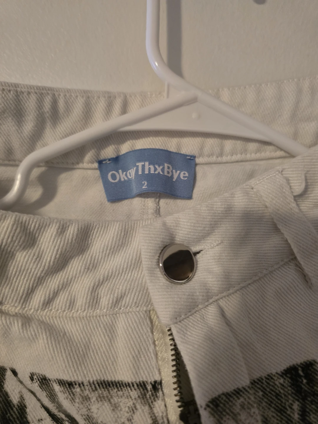 OkayThxBye trompe l'oeil denim print pants size 2 - photo 5