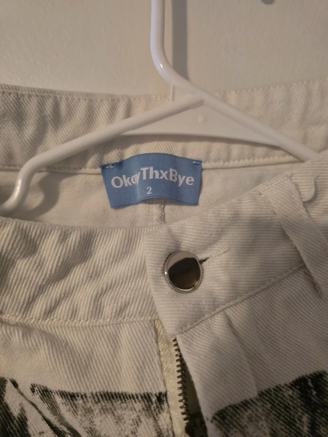 OkayThxBye trompe l'oeil denim print pants size 2 - photo 5
