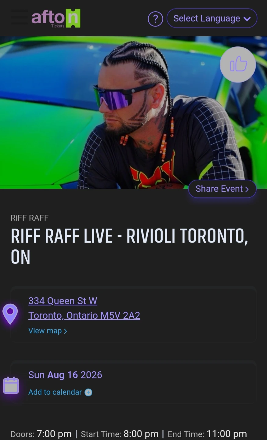 RiFF RAFF LiVE at the Rivioli - August 16 at 8PM