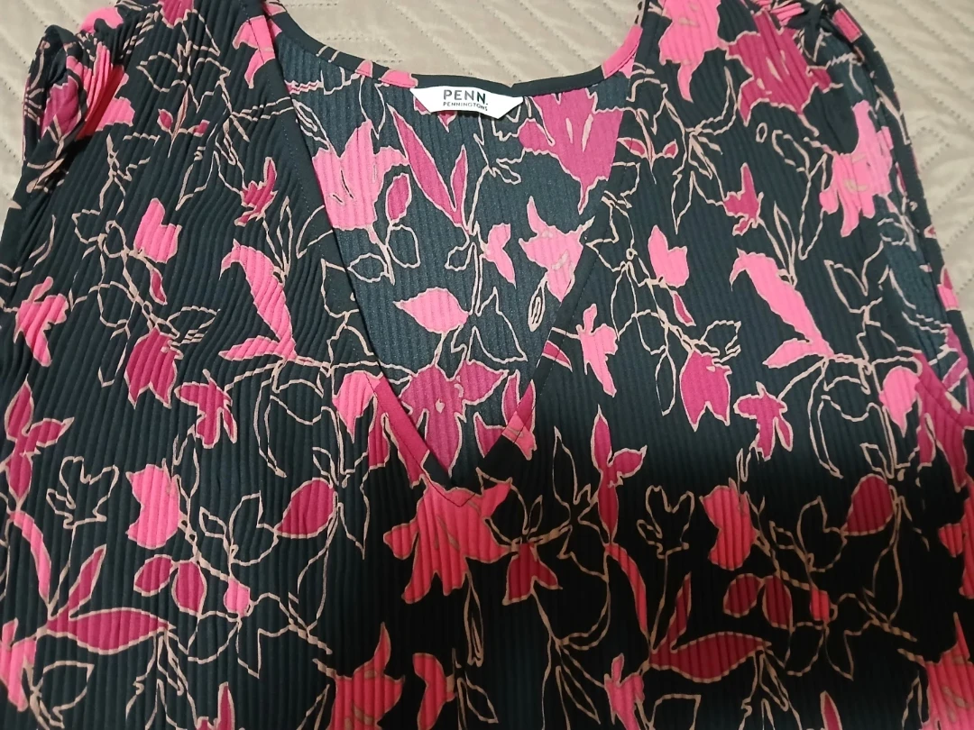 Pennington Women's Pink Floral Sleeveless Top XL - photo 4