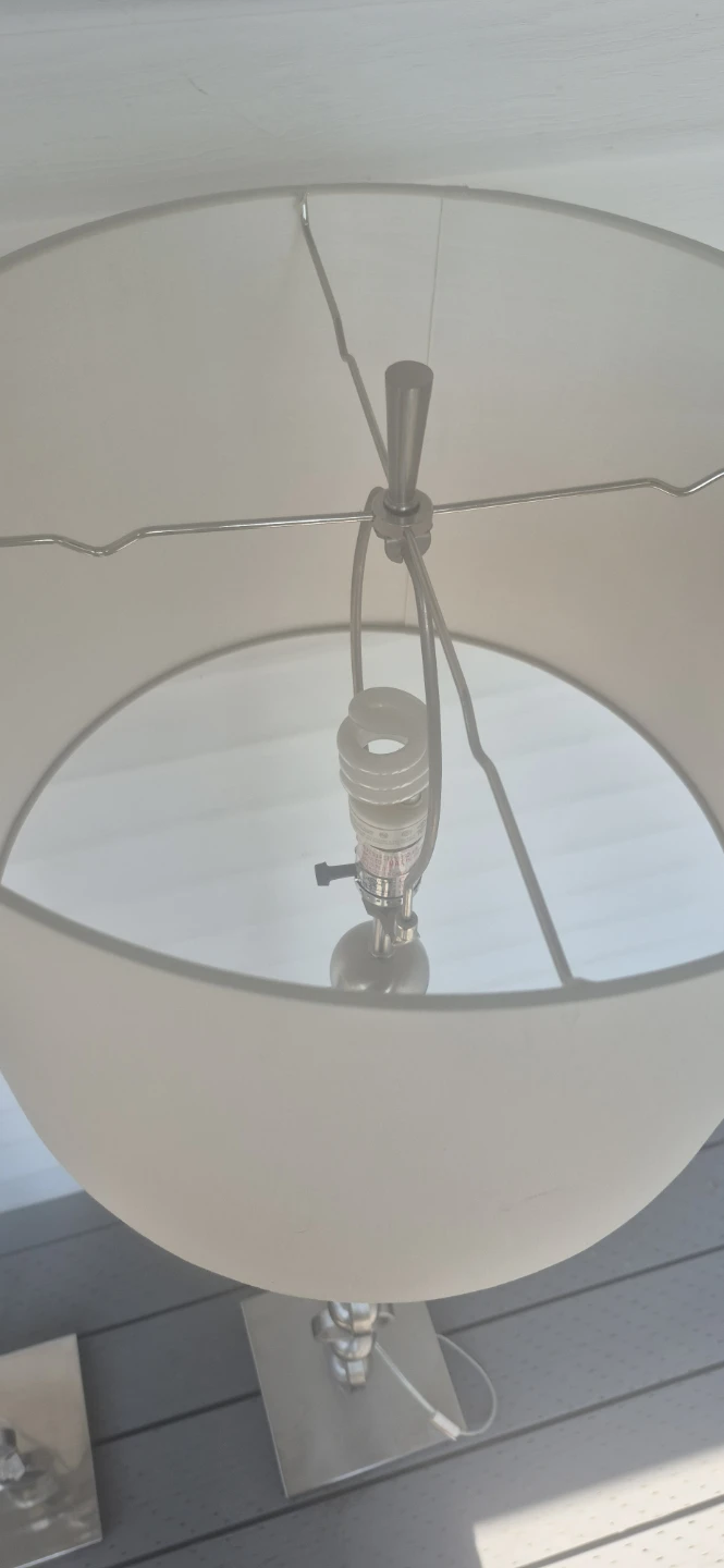 Silver Floor Lamp with Ring and Ball Accents - photo 4