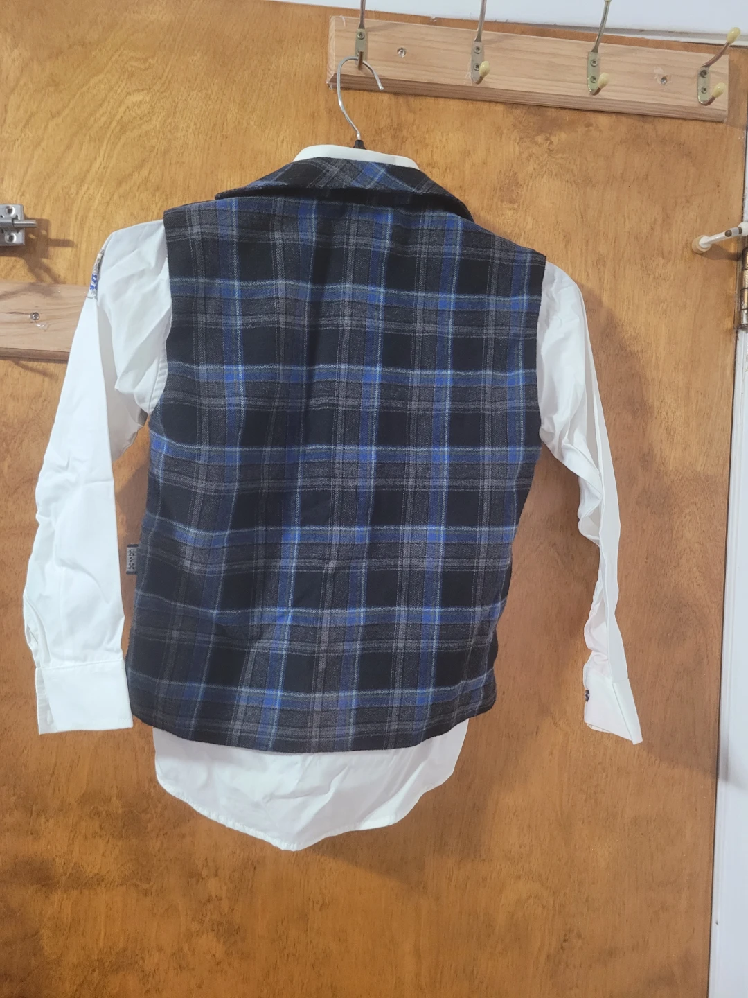 Boys Formal Shirt, Vest, and Plaid Vest Set