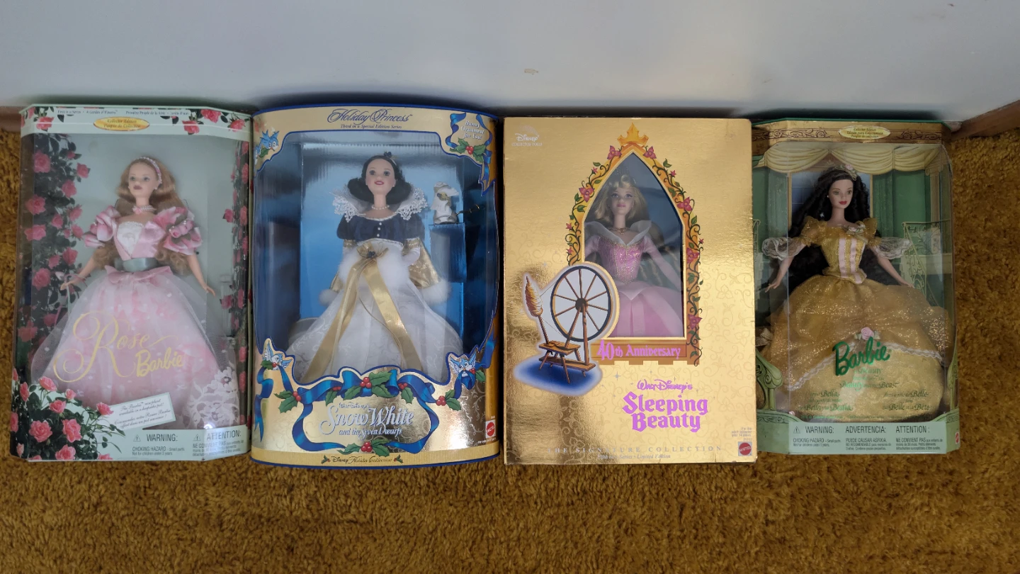 Disney Collector Barbie Dolls Set of 4