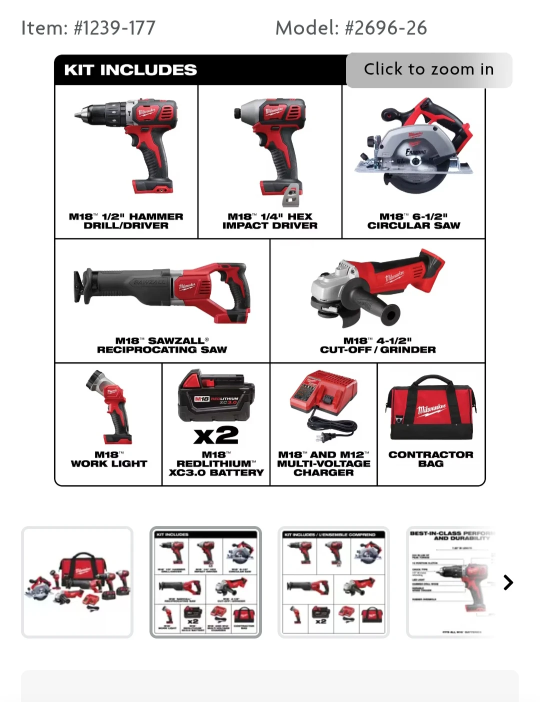 Brand new Milwaukee M18 6-Tool Combo Kit - photo 4