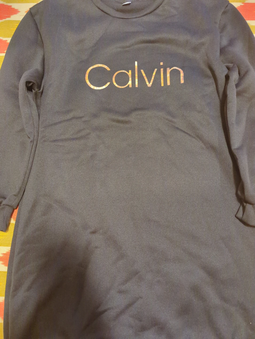 Black Calvin sweatshirt dress