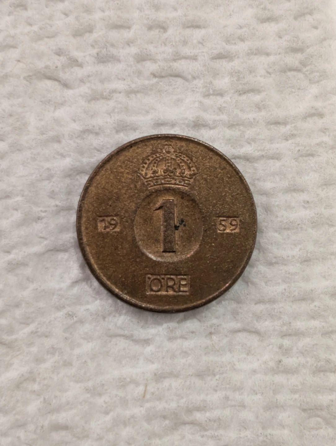 Vintage The 1959 1 Ore Konesberg Norway