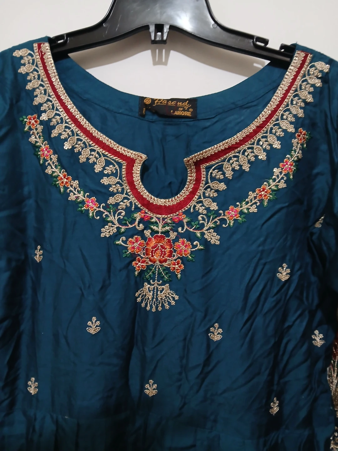 Teal Embroidered Kameez - photo 2