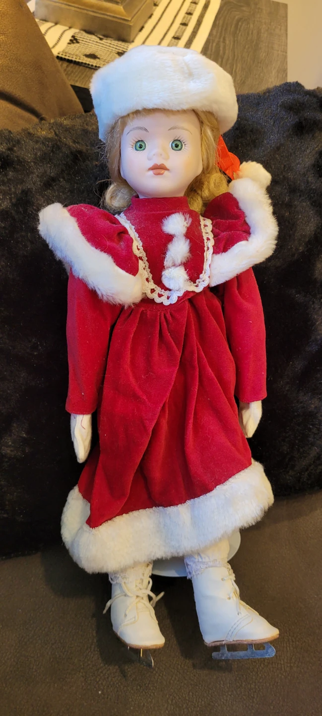 Christmas Doll with Skates