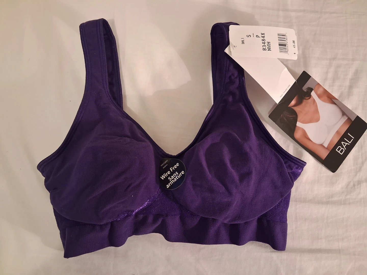 Bali Purple Wire-Free Bra