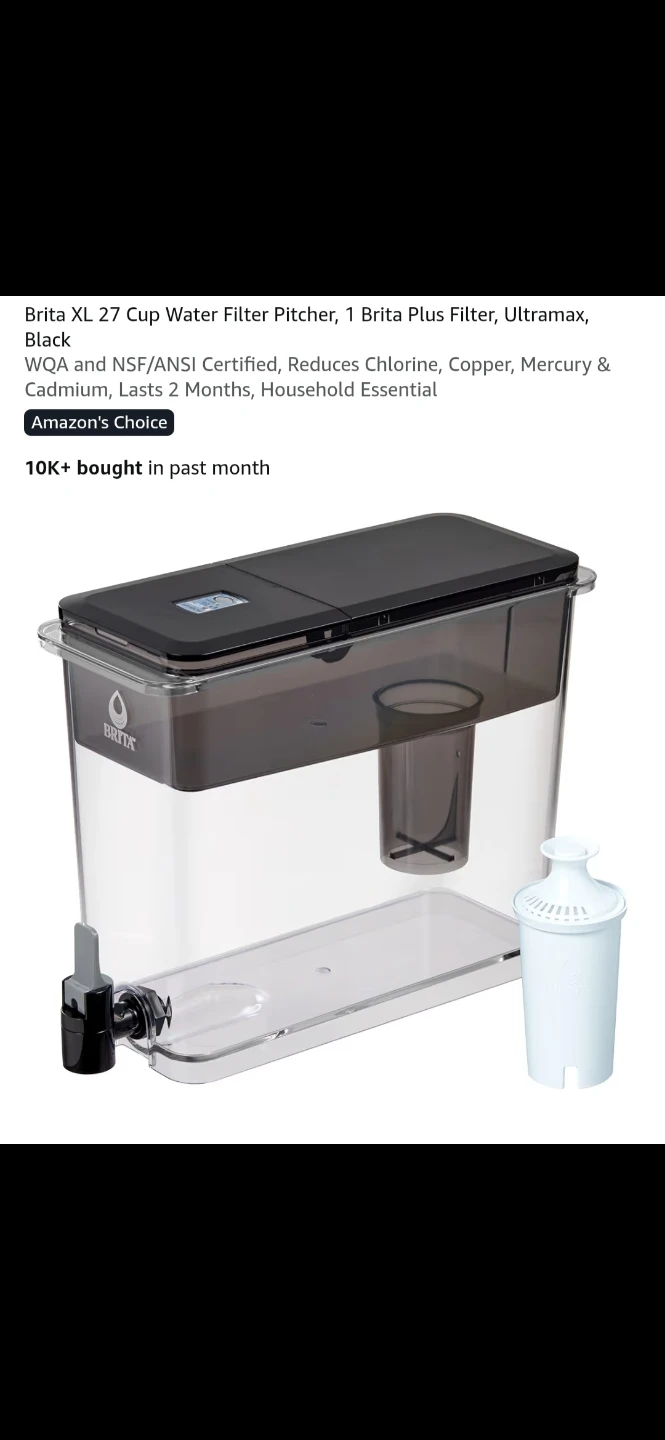 Brita XL 27 Cup Water Filte, New No Box