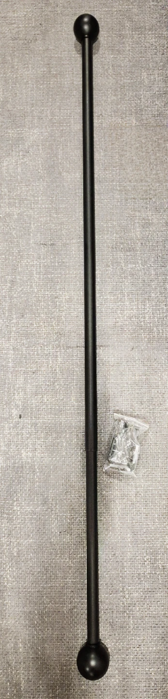 Black Curtain Rod Adjustable 41"-72", 1"Diameter - photo 3