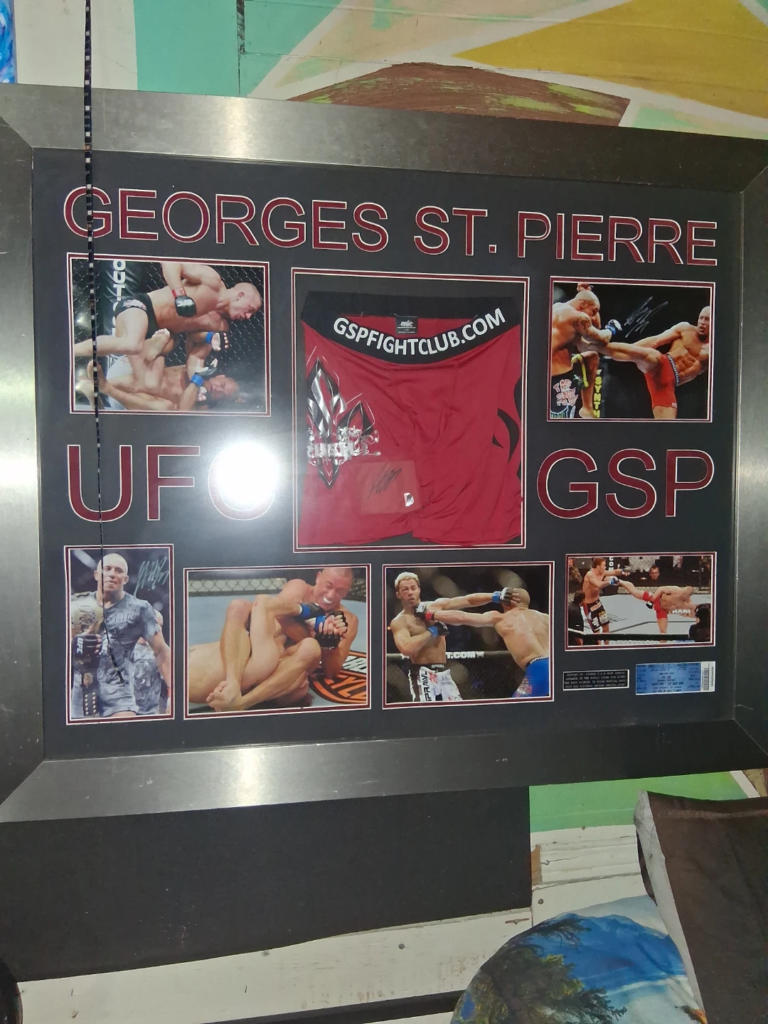 Framed Georges St. Pierre (GSP) UFC Memorabilia
