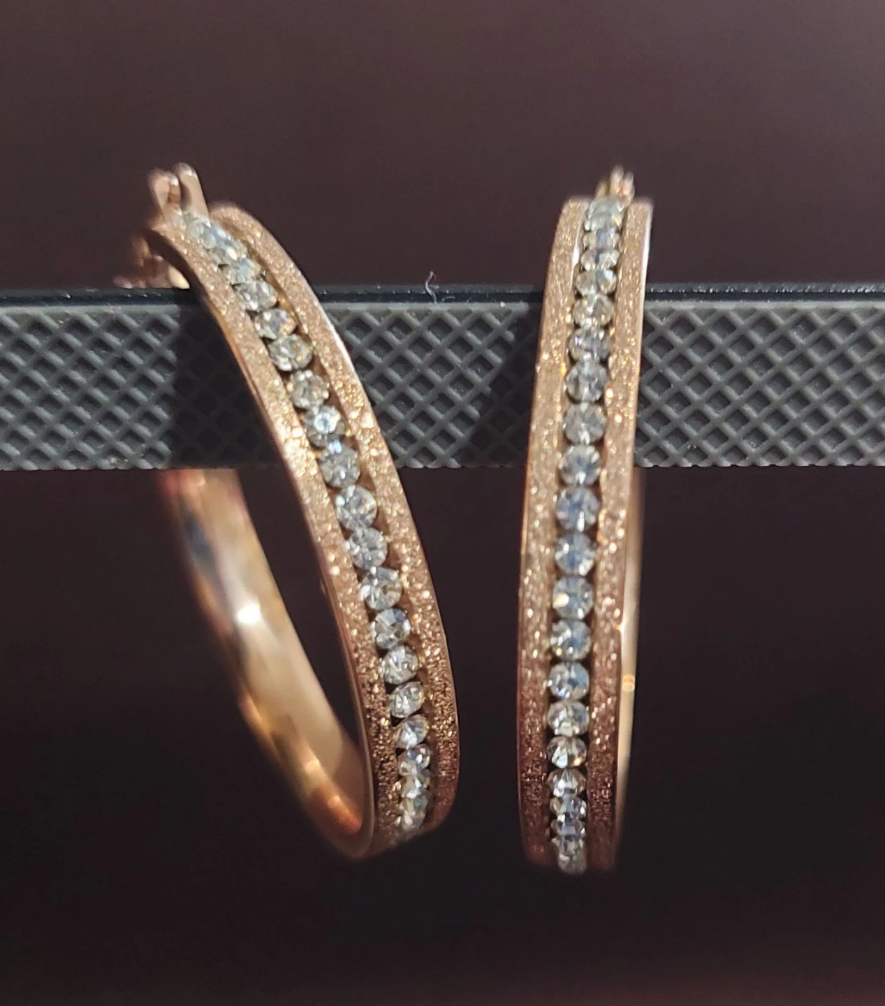 Rose Gold-plated Hoop Earrings