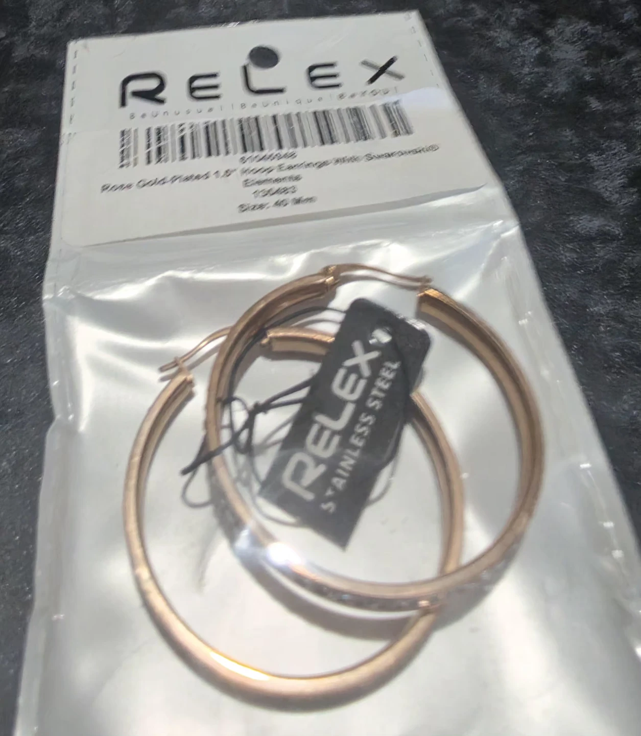 Rose Gold-plated Hoop Earrings - photo 2