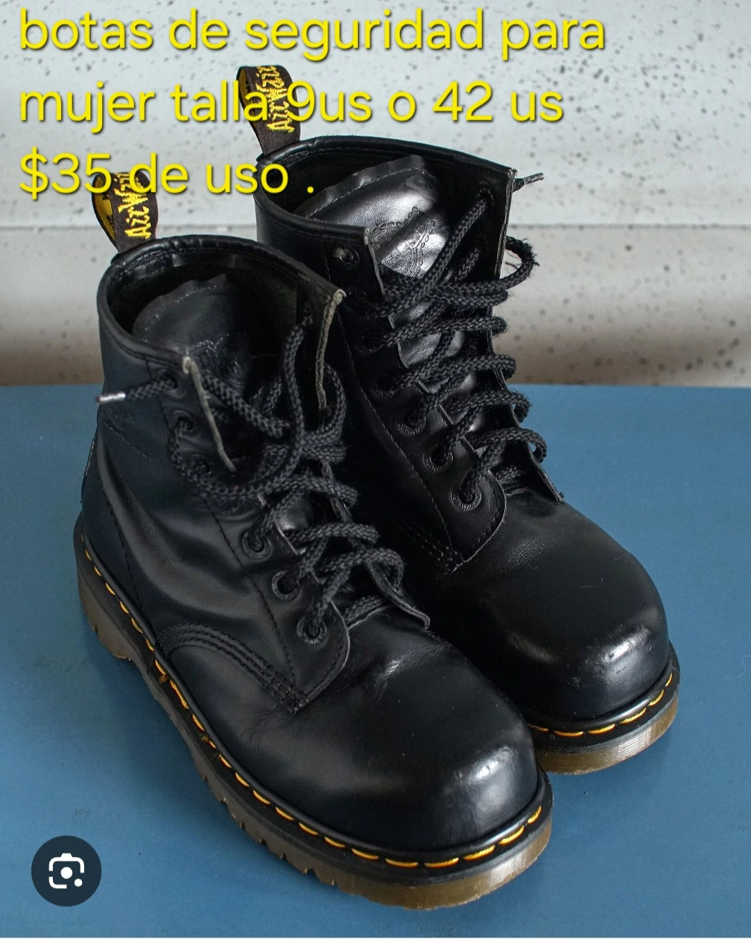 Dr. Martens Black Safety Boots - Women's Size 9 US / 42 EU