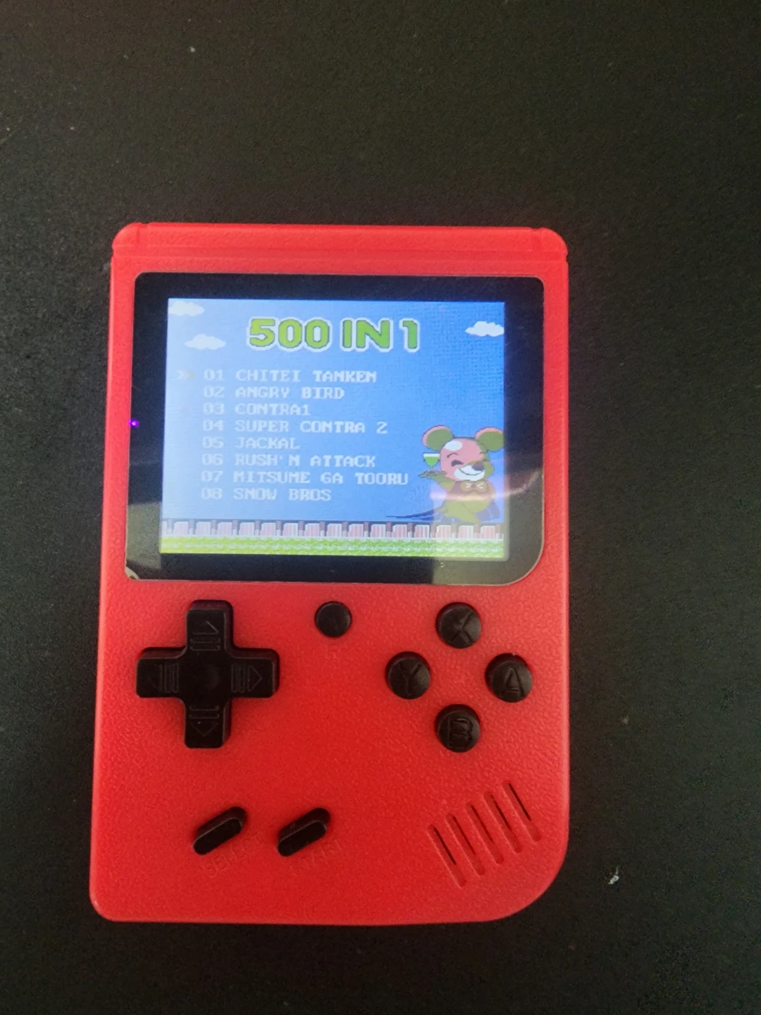 Red Portable Retro Handheld Game Console - 500 in 1 - photo 4