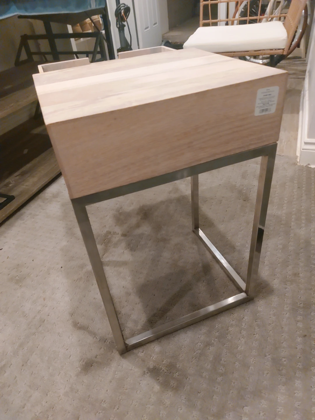 Wooden End Table with Drawer - photo 4